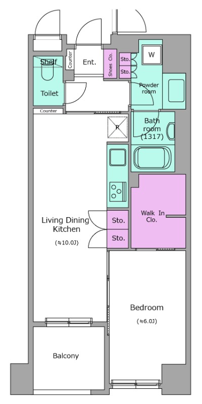0303号室 の間取り図