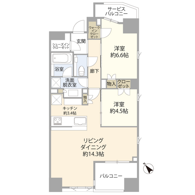 13階 2LDK