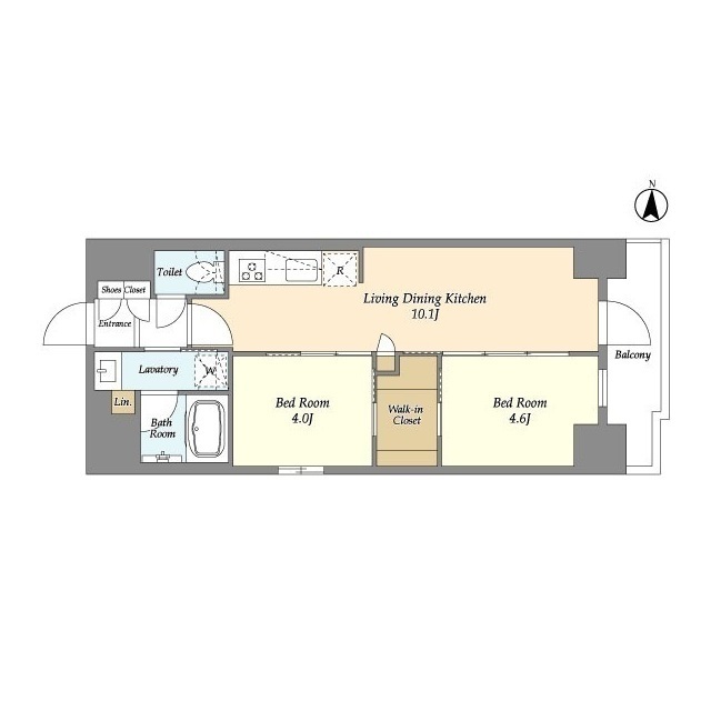 1102号室 の間取り図