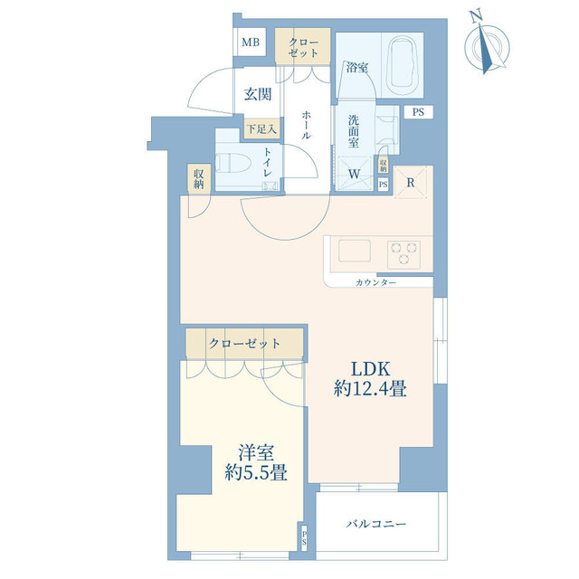 204号室 の間取り図
