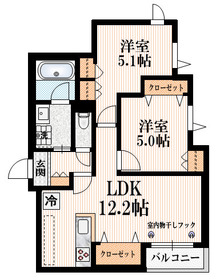 202号室 の間取り図