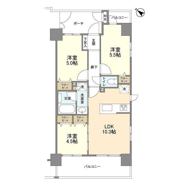 0505号室 の間取り図