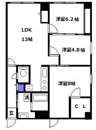 503号室 の間取り図