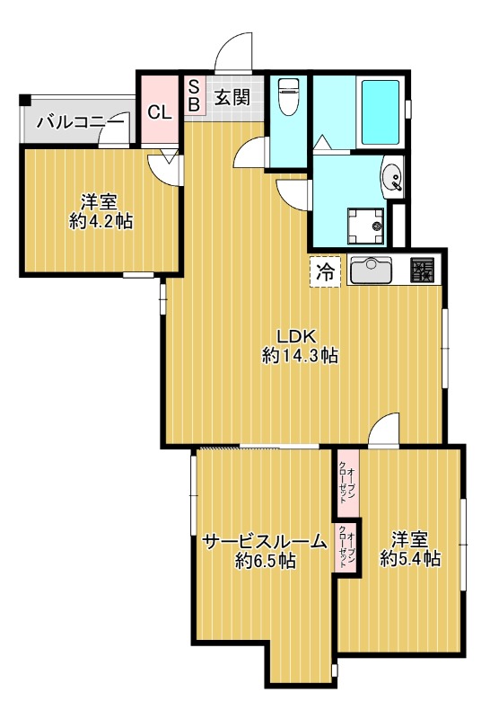 102号室 の間取り図