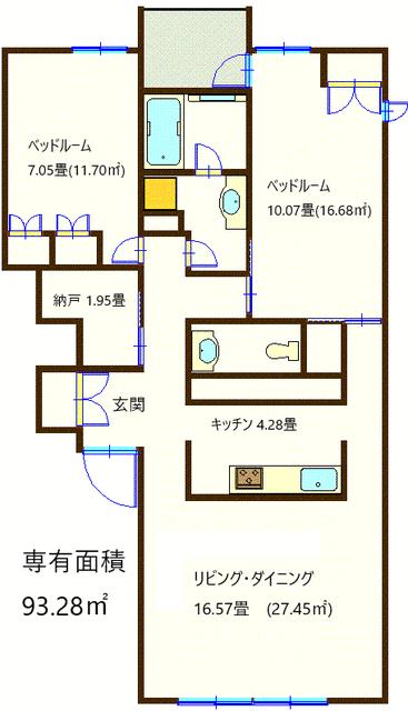 004号室 の間取り図