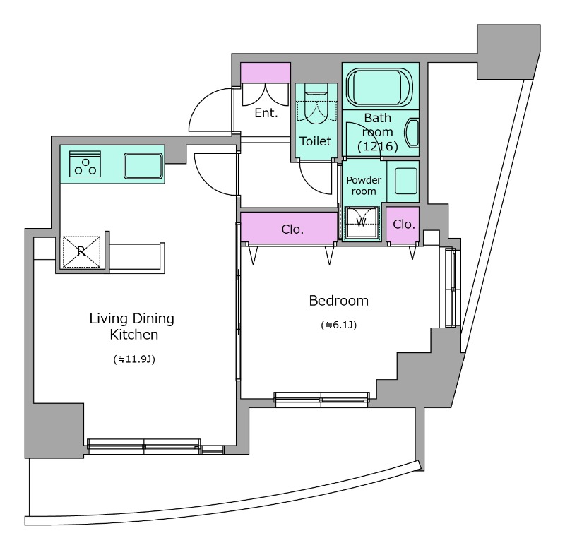503号室 の間取り図