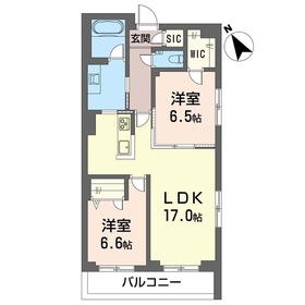 203号室 の間取り図
