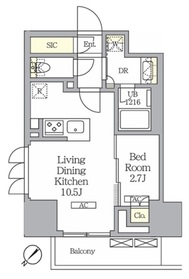 403号室 の間取り図