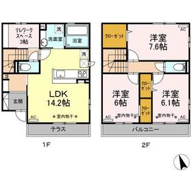 106号室 の間取り図