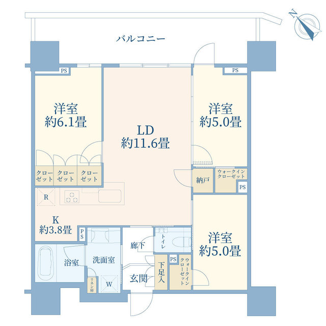 3711号室 の間取り図