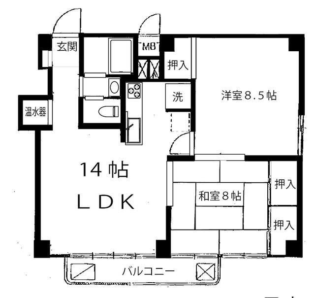 204号室 の間取り図