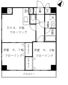 802号室 の間取り図