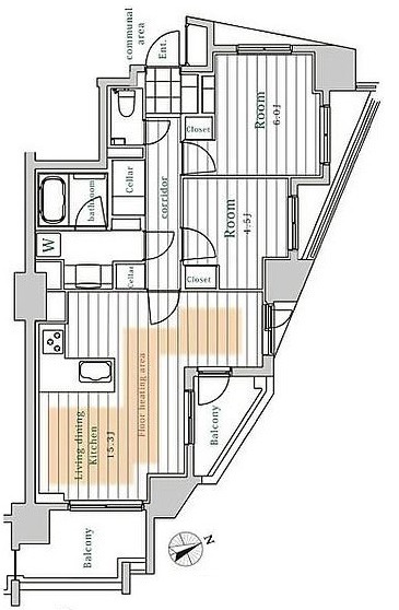 302号室 の間取り図