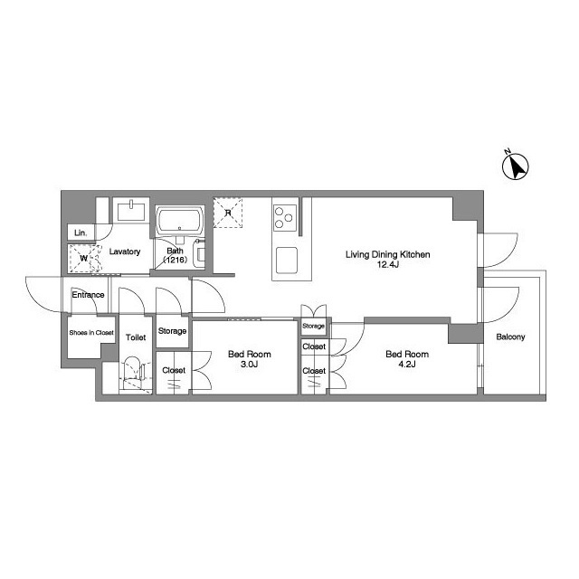203号室 の間取り図