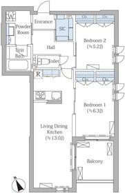 302号室 の間取り図