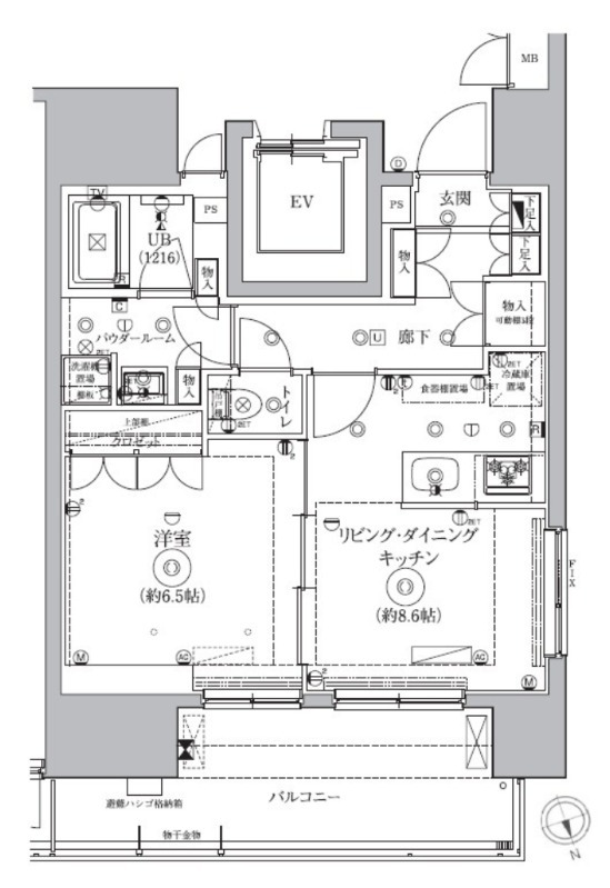 201号室 の間取り図