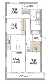 203号室 の間取り図