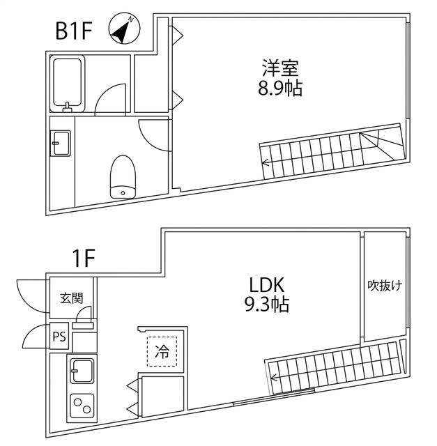 203号室 の間取り図