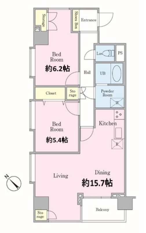204号室 の間取り図