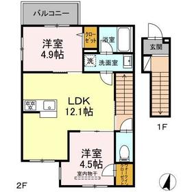 201号室 の間取り図