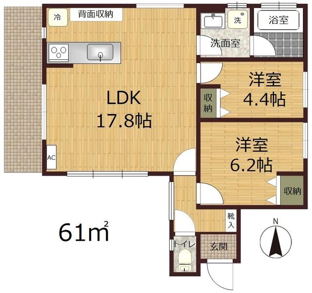 1F 1F の間取り図