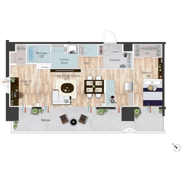 501号室 の間取り図