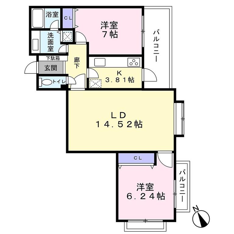 102号室 の間取り図