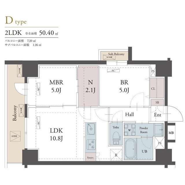 501号室 の間取り図
