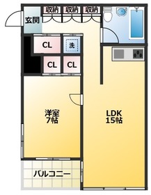 306号室 の間取り図