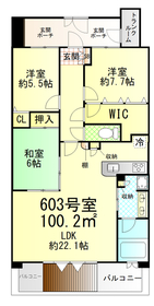 603号室 の間取り図