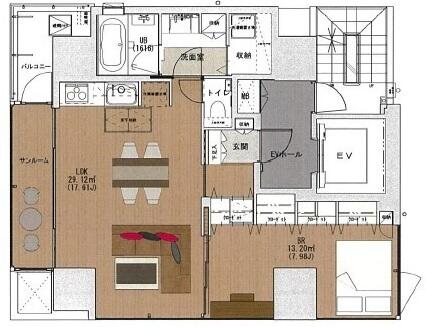 919号室 の間取り図