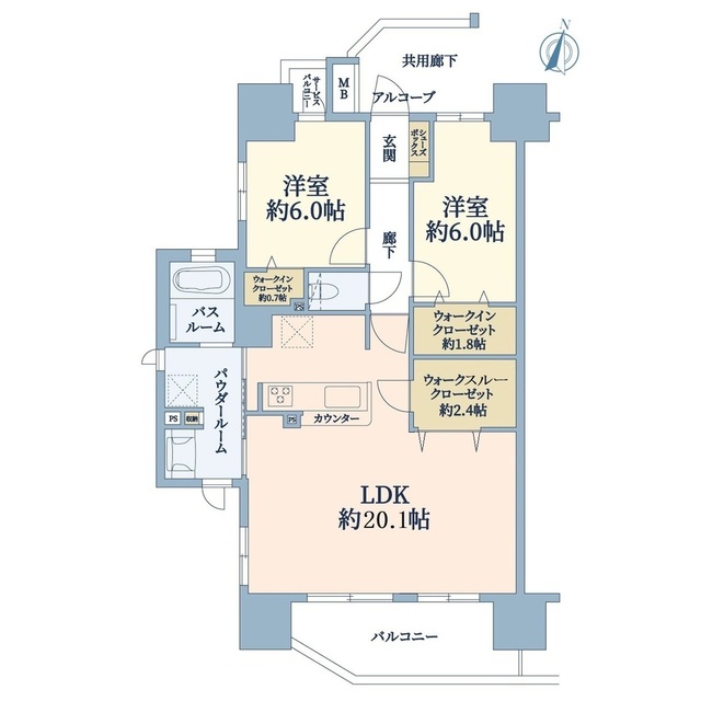 1301号室 の間取り図