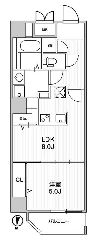 202号室 の間取り図