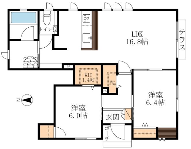 101号室 の間取り図
