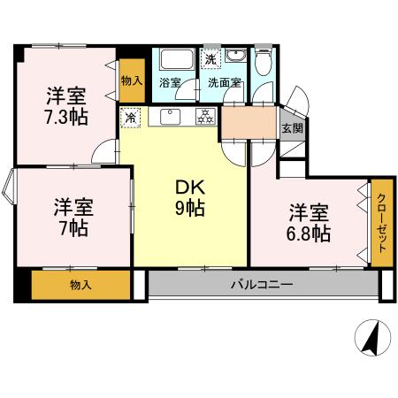 401号室 の間取り図