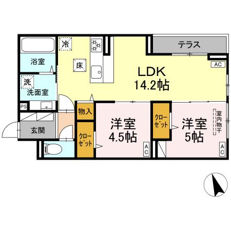 101号室 の間取り図
