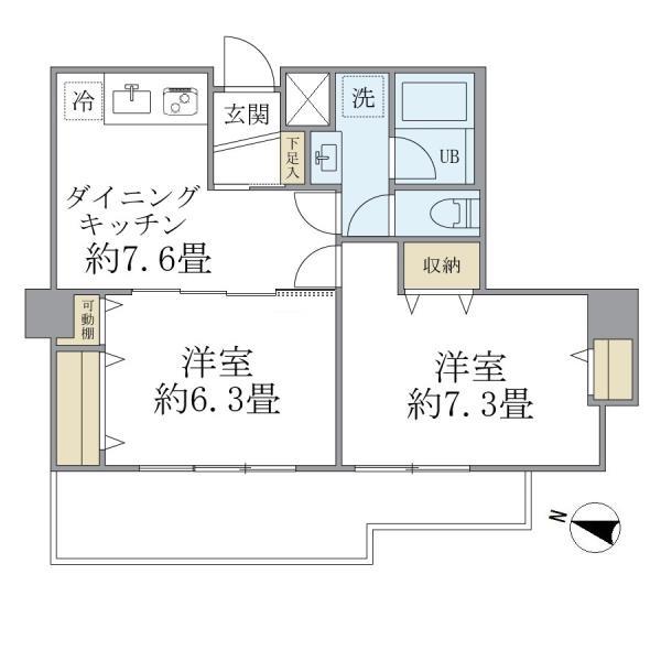 206号室 の間取り図