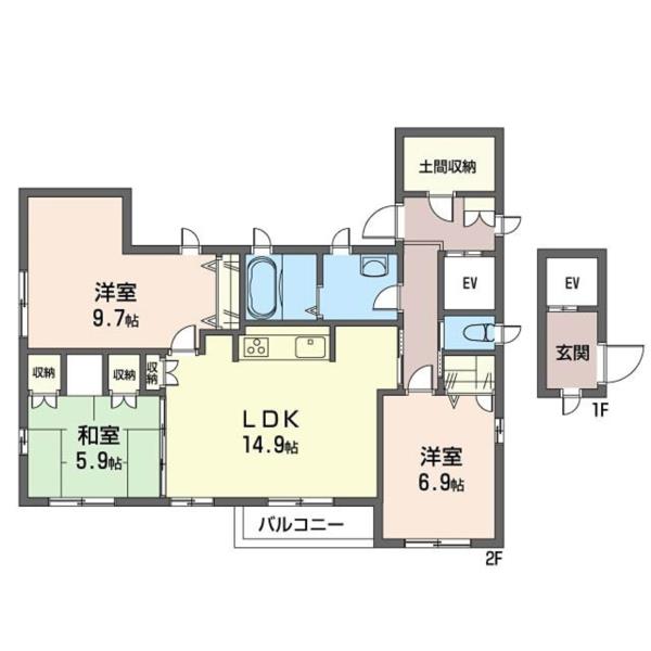 301号室 の間取り図