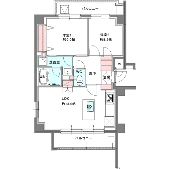 108号室 の間取り図