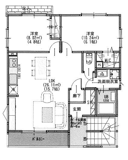 201号室 の間取り図