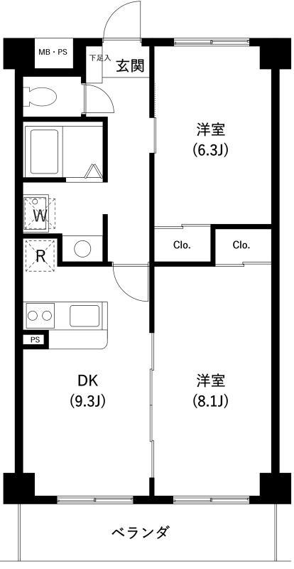 314号室 の間取り図