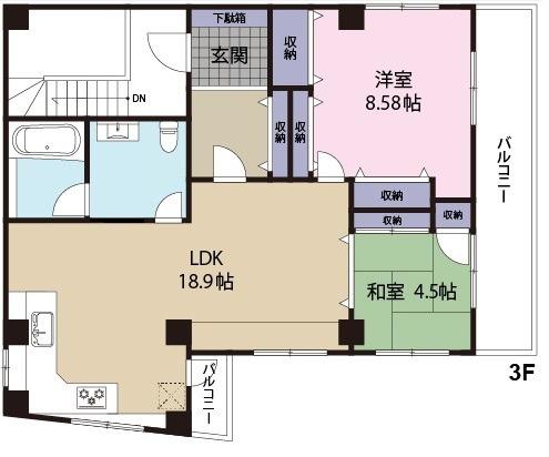 301号室 の間取り図