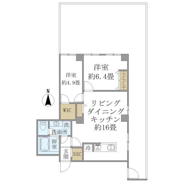 604号室 の間取り図