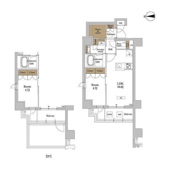 315号室 の間取り図