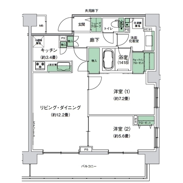 309号室 の間取り図