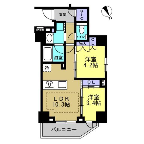 701号室 の間取り図