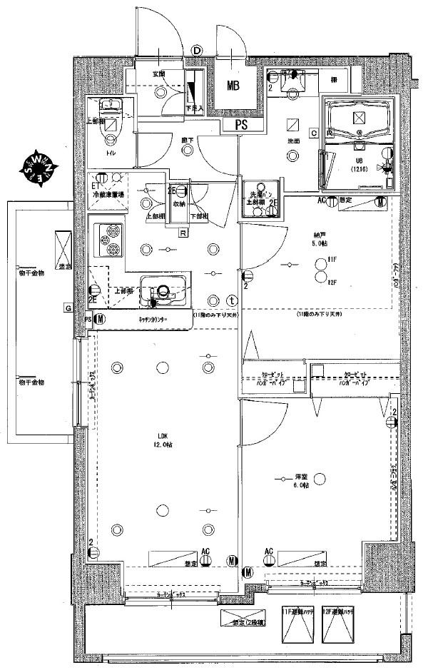 1202号室 の間取り図