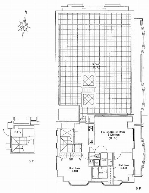 601号室 の間取り図