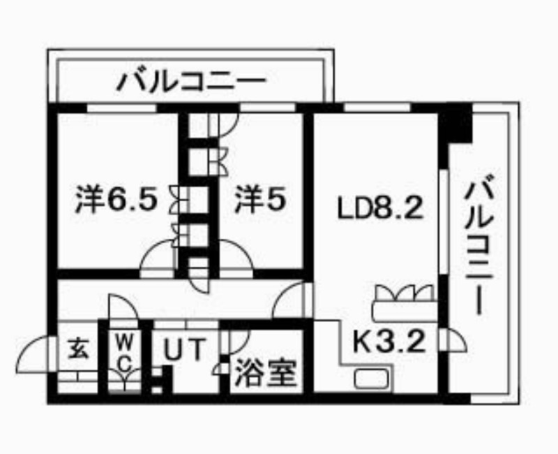 208号室 の間取り図