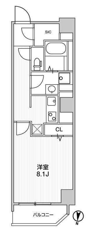 301号室 の間取り図